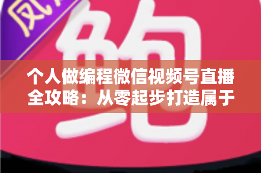 个人做编程微信视频号直播全攻略：从零起步打造属于你的技术影响力与变现之路